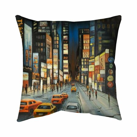 BEGIN HOME DECOR 26 x 26 in. View on Times Square-Double Sided Print Indoor Pillow 5541-2626-CI343